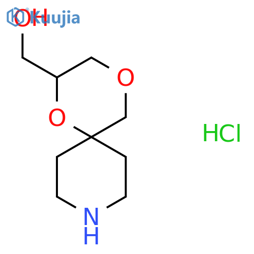 {1,4-dioxa-9-azaspiro5.5undecan-2-yl}methanol hydrochloride structure