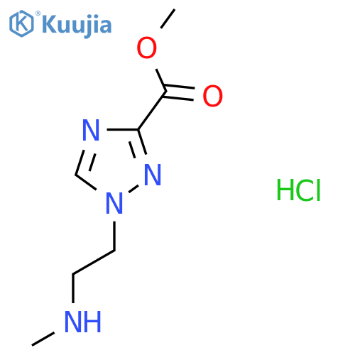 Methyl 1-[2-(methylamino)ethyl]-1,2,4-triazole-3-carboxylate;hydrochloride structure