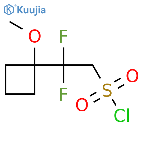2,2-difluoro-2-(1-methoxycyclobutyl)ethane-1-sulfonyl chloride structure