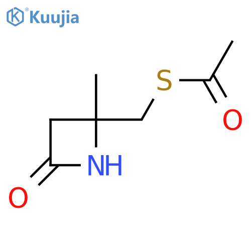 S-[(2-Methyl-4-oxoazetidin-2-yl)methyl] ethanethioate structure