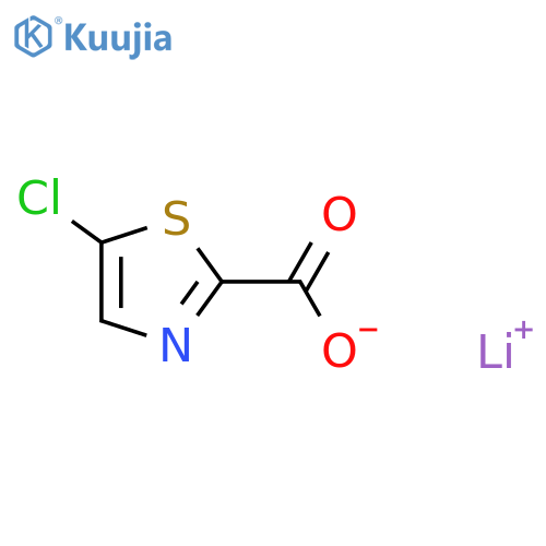lithium(1+) 5-chloro-1,3-thiazole-2-carboxylate structure