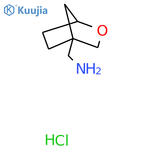 1-{2-oxabicyclo2.2.1heptan-4-yl}methanamine hydrochloride structure