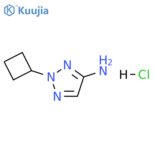 2-cyclobutyl-2H-1,2,3-triazol-4-amine hydrochloride structure