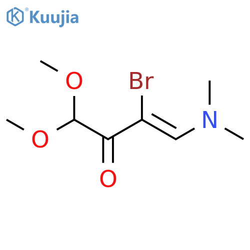 (1Z)-1-bromo-1-(dimethylamino)methylidene-3,3-dimethoxypropan-2-one structure