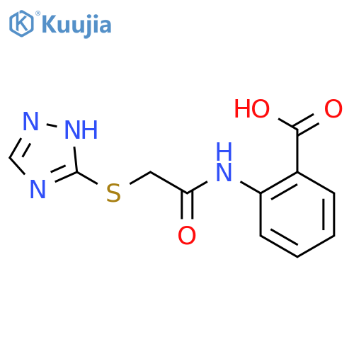 2-2-(2H-1,2,4Triazol-3-ylsulfanyl)acetylamino-benzoicacid structure