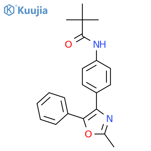 Propanamide, 2,2-dimethyl-N-[4-(2-methyl-5-phenyl-4-oxazolyl)phenyl]- structure
