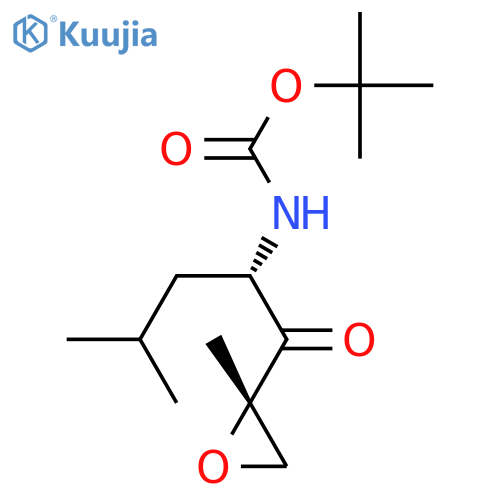 (1S)-3-Methyl-1-(2S)-2-methyloxiranylcarbonylbutyl-carbamic Acid 1,1-Dimethylethyl Ester structure