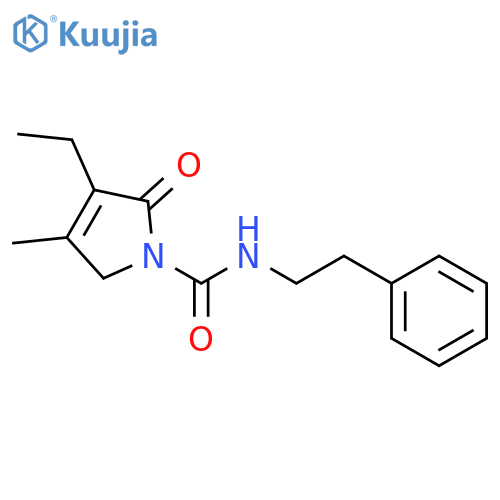 3-Ethyl-2,5-dihydro-4-methyl-2-oxo-N-(2-phenylethyl)-1H-pyrrole-1-carboxamide structure