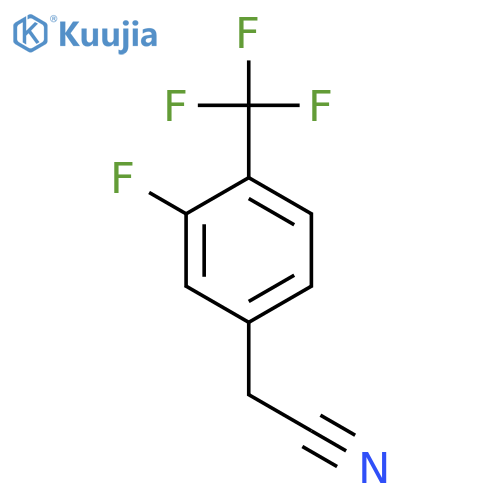 2-3-fluoro-4-(trifluoromethyl)phenylacetonitrile structure