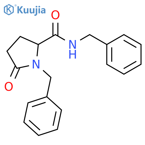 2-Pyrrolidinecarboxamide, 5-oxo-N,1-bis(phenylmethyl)- structure
