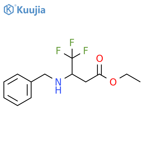 ethyl 3-(benzylamino)-4,4,4-trifluorobutanoate structure