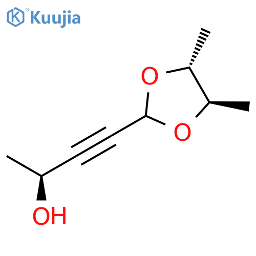 3-Butyn-2-ol, 4-[(4R,5R)-4,5-dimethyl-1,3-dioxolan-2-yl]-, (2S)- structure