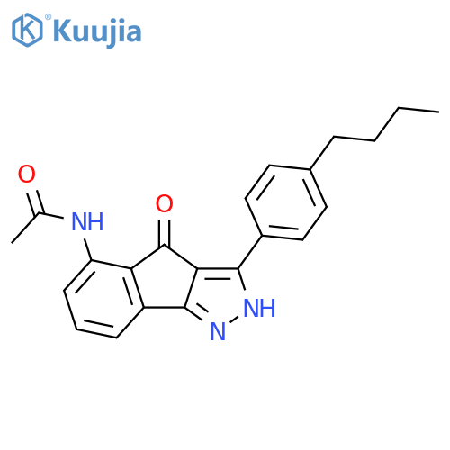 Acetamide,N-[3-(4-butylphenyl)-2,4-dihydro-4-oxoindeno[1,2-c]pyrazol-5-yl]- structure