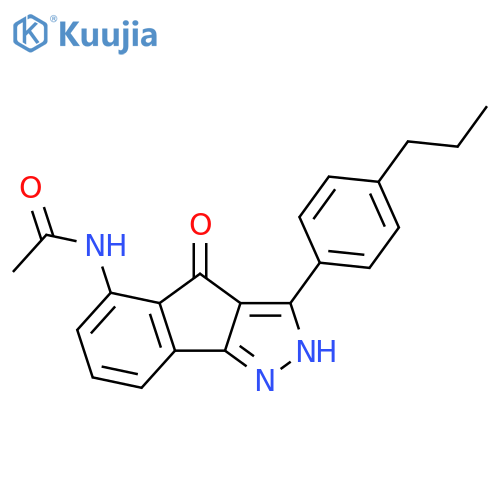 Acetamide,N-[2,4-dihydro-4-oxo-3-(4-propylphenyl)indeno[1,2-c]pyrazol-5-yl]- structure