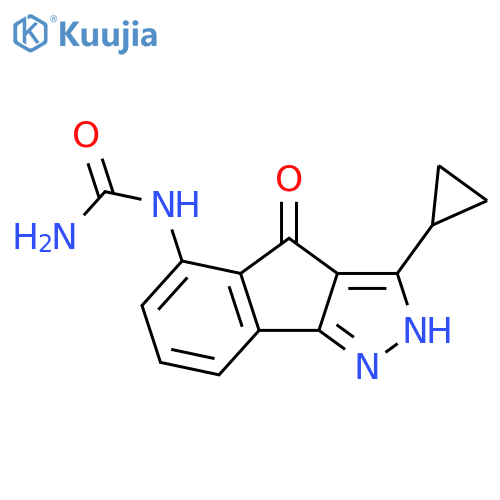 Urea, (3-cyclopropyl-2,4-dihydro-4-oxoindeno[1,2-c]pyrazol-5-yl)- structure