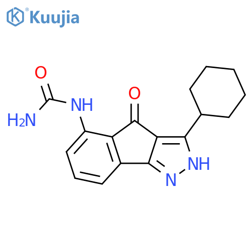 Urea, (3-cyclohexyl-2,4-dihydro-4-oxoindeno[1,2-c]pyrazol-5-yl)- structure