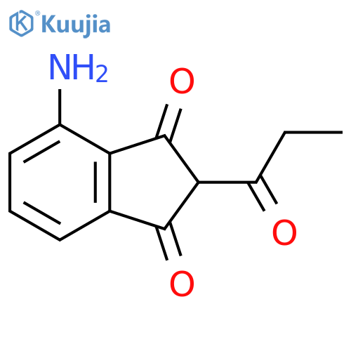 1H-Indene-1,3(2H)-dione,4-amino-2-(1-oxopropyl)- structure