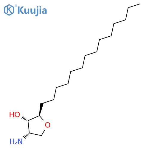 3-Furanol, 4-aminotetrahydro-2-tetradecyl-, (2R,3S,4S)- structure