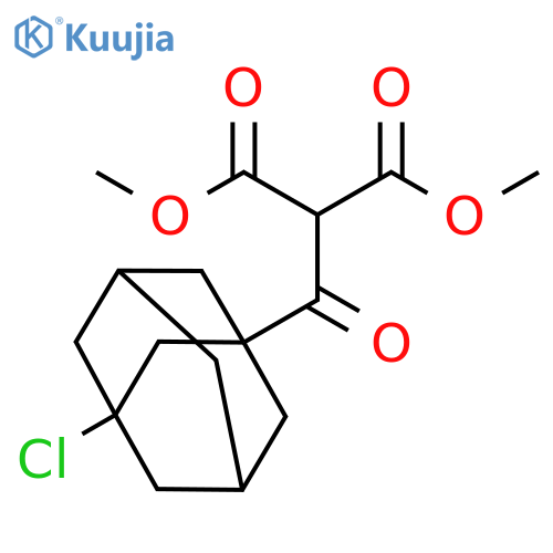 Propanedioic acid, 2-[(3-chlorotricyclo[3.3.1.13,7]dec-1-yl)carbonyl]-, 1,3-dimethyl ester structure