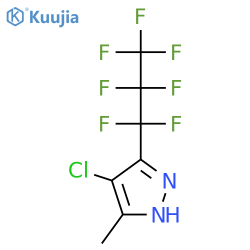 4-Chloro-3-(1,1,2,2,3,3,3-heptafluoropropyl)-5-methyl-1H-pyrazole structure