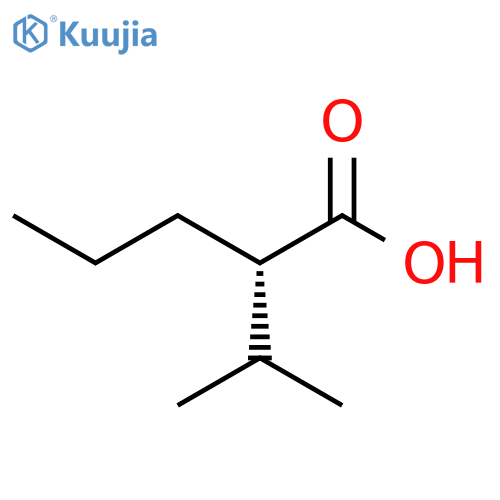 Pentanoic acid, 2-(1-methylethyl)-, (2S)- structure