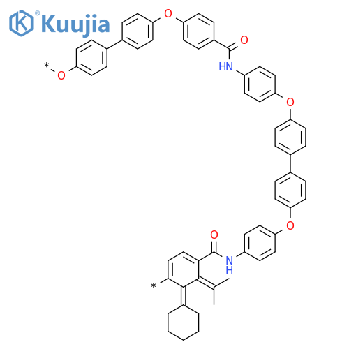Poly[oxy-1,4-phenylenecyclohexylidene-1,4-phenyleneoxy-1,4-phenylenecarbonylimino-1,4-phenyleneoxy-1,4-phenylene(1-methylethylidene)-1,4-phenyleneoxy-1,4-phenyleneiminocarbonyl-1,4-phenylene] structure