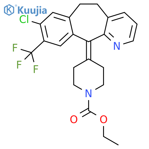 Ethyl 4-[8-chloro-5,6-dihydro-9-(trifluoromethyl)-11H-benzo[5,6]cyclohepta[1,2-b]pyridin-11-ylidene]-1-piperidinecarboxylate structure