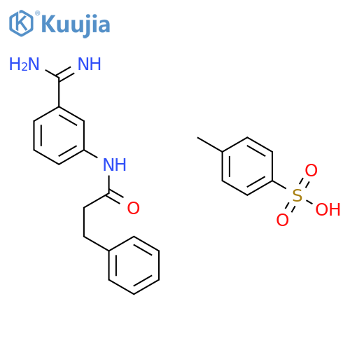 N-(3-carbamimidoylphenyl)-3-phenylpropanamide;4-methylbenzenesulfonic Acid structure