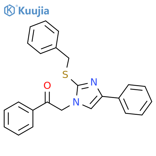 Ethanone, 1-phenyl-2-[4-phenyl-2-[(phenylmethyl)thio]-1H-imidazol-1-yl]- structure