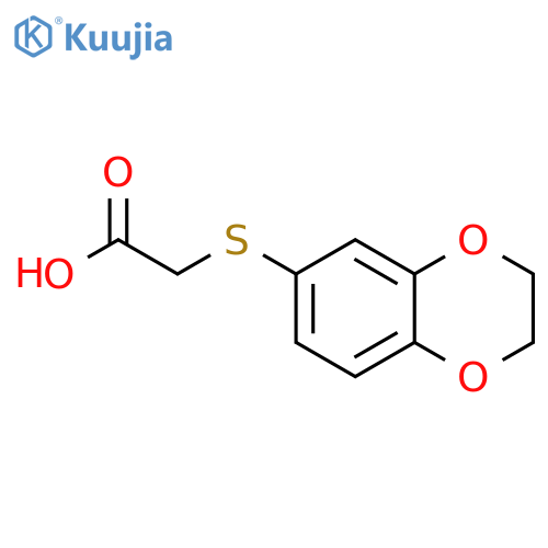 2-(2,3-Dihydro-1,4-benzodioxin-6-ylsulfanyl)acetic Acid structure
