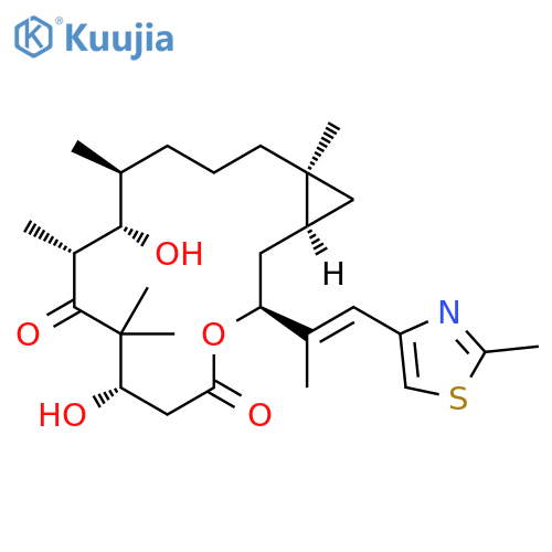 (1S,3S,7S,10R,11S,12S,16S)-7,11-Dihydroxy-8,8,10,12,16-pentamethyl-3-[1-methyl-2(E)-(2-methylthiazol-4-yl)vinyl]-4-oxabicyclo[14.1.0]heptadecane-5,9-dione structure