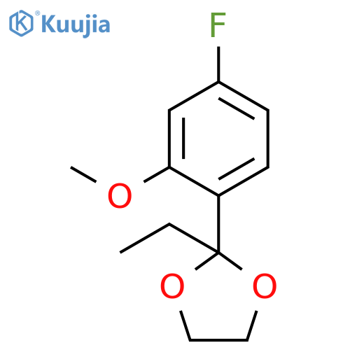 1,3-Dioxolane, 2-ethyl-2-(4-fluoro-2-methoxyphenyl)- structure