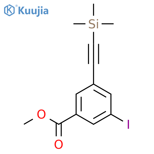 methyl 3-iodo-5-2-(trimethylsilyl)ethynylbenzoate structure