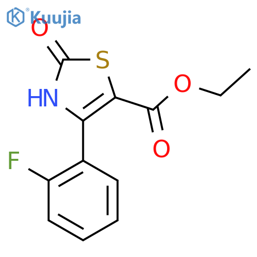 Ethyl 4-(2-fluorophenyl)-2-oxo-2,3-dihydro-1,3-thiazole-5-carboxylate structure