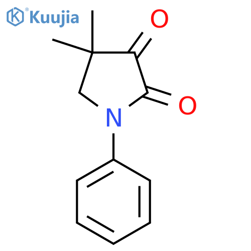4,4-Dimethyl-1-phenylpyrrolidine-2,3-dione structure