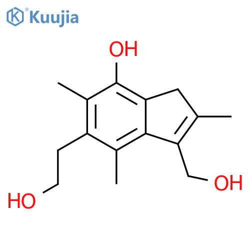1H-Indene-5-ethanol, 7-hydroxy-3-(hydroxymethyl)-2,4,6-trimethyl- structure
