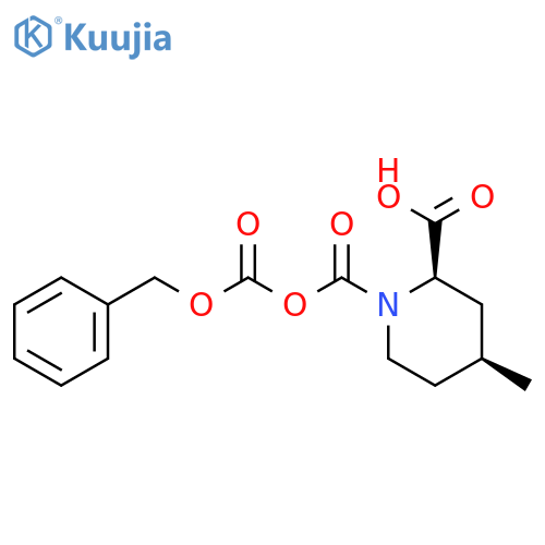 (2R,4S)-1-Cbz-4-methyl-piperidine-2-dicarboxylic acid structure