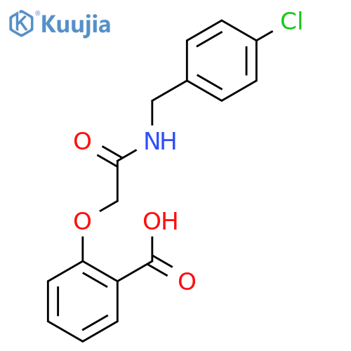 Benzoic acid,2-[2-[[(4-chlorophenyl)methyl]amino]-2-oxoethoxy]- structure