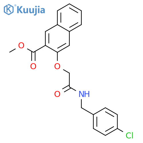 2-Naphthalenecarboxylicacid, 3-[2-[[(4-chlorophenyl)methyl]amino]-2-oxoethoxy]-, methyl ester structure