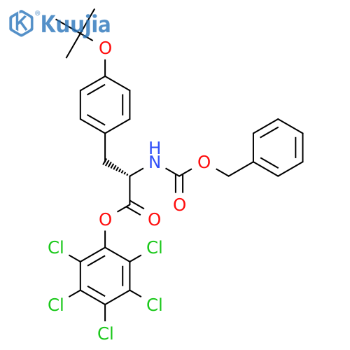 (2,3,4,5,6-Pentachlorophenyl) (2S)-3-[4-[(2-methylpropan-2-yl)oxy]phenyl]-2-(phenylmethoxycarbonylamino)propanoate structure