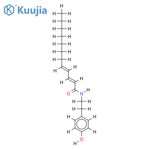 Dodeca-2t,4t-diensaeure-(4-hydroxyphenyl-aethyl)-amid structure