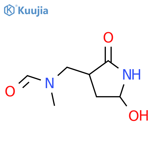 Formamide,N-[(5-hydroxy-2-oxo-3-pyrrolidinyl)methyl]-N-methyl- structure