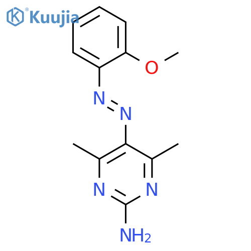 2-Pyrimidinamine,5-[2-(2-methoxyphenyl)diazenyl]-4,6-dimethyl- structure