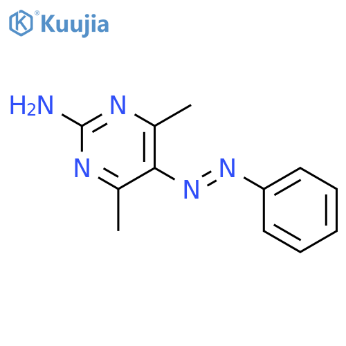 2-Pyrimidinamine,4,6-dimethyl-5-(2-phenyldiazenyl)- structure