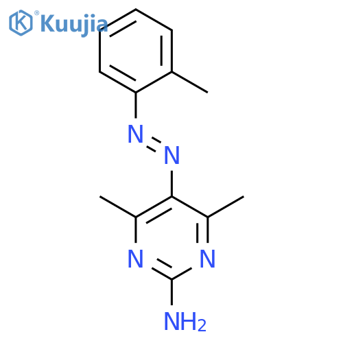 2-Pyrimidinamine,4,6-dimethyl-5-[2-(2-methylphenyl)diazenyl]- structure