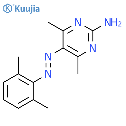 2-Pyrimidinamine,5-[2-(2,6-dimethylphenyl)diazenyl]-4,6-dimethyl- structure