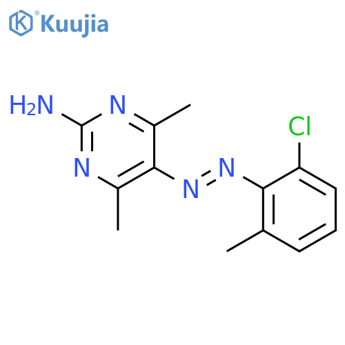 2-Pyrimidinamine,5-[2-(2-chloro-6-methylphenyl)diazenyl]-4,6-dimethyl- structure