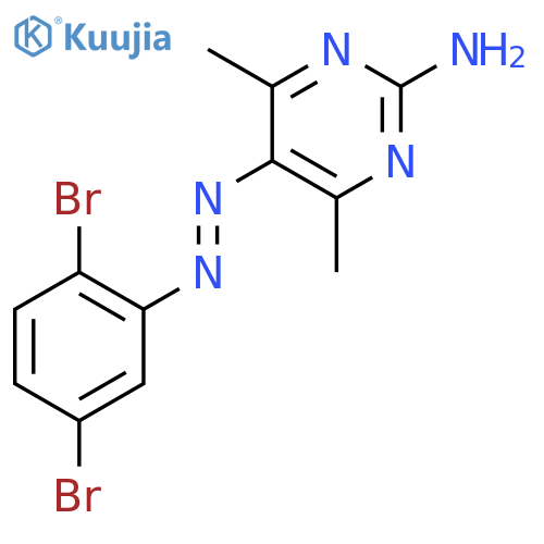 2-Pyrimidinamine,5-[2-(2,5-dibromophenyl)diazenyl]-4,6-dimethyl- structure