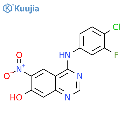 4-(4-Chloro-3-fluorophenyl)amino-6-nitroquinazolin-7-ol structure