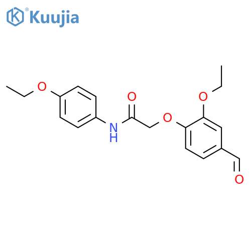 2-(2-Ethoxy-4-formyl-phenoxy)-N-(4-ethoxy-phenyl)-acetamide structure